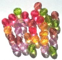 25 8mm Faceted Carnival Mix